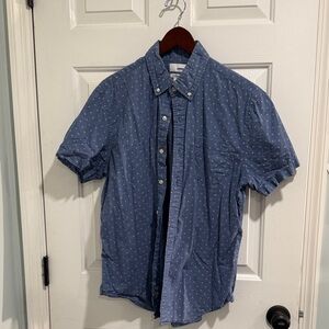 Men's Blue Button-Up Shirt